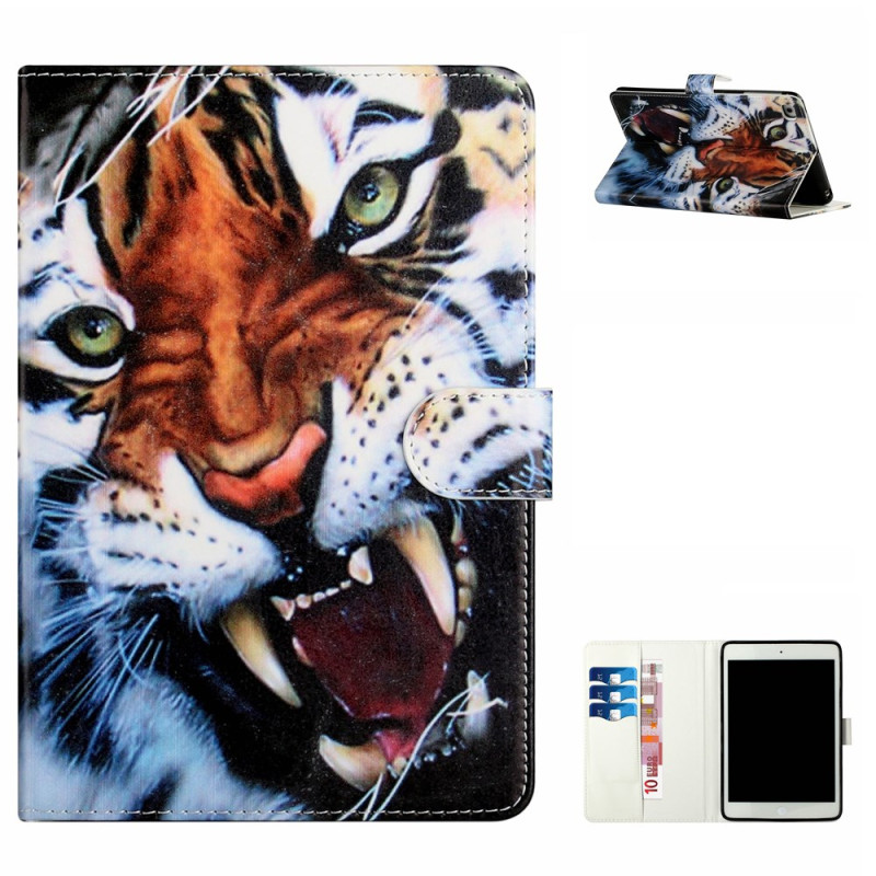 Capa para iPad Mini 5 (2019)/4/3/2/1 Cara de tigre