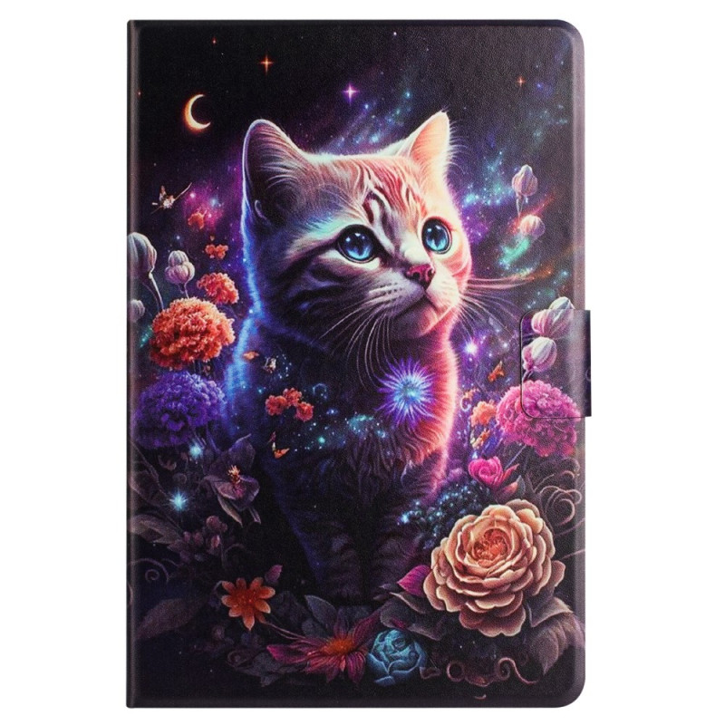 iPad Mini 5 (2019)/4/3/2/1Capa Gato Floral