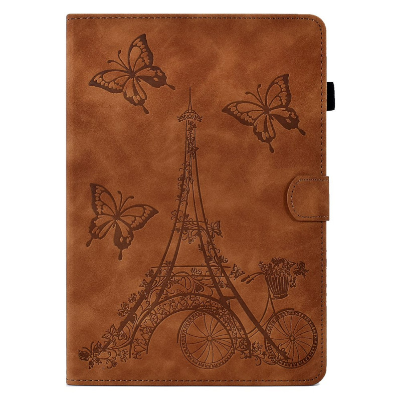 Capa para iPad Mini 5 (2019)/4/3/2/1 Torre Eiffel efeito camurça