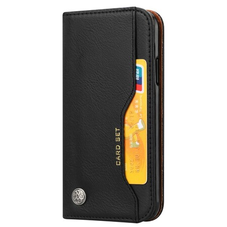 Capa Flip Capa iPhone XS Max Leatherette Capa de cartão