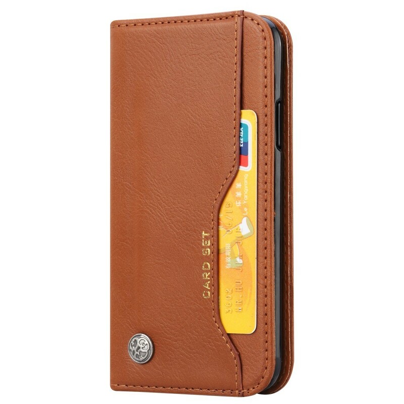 Capa Flip Capa iPhone XS Max Leatherette Capa de cartão