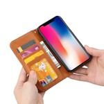 Capa Flip Capa iPhone XS Max Leatherette Capa de cartão
