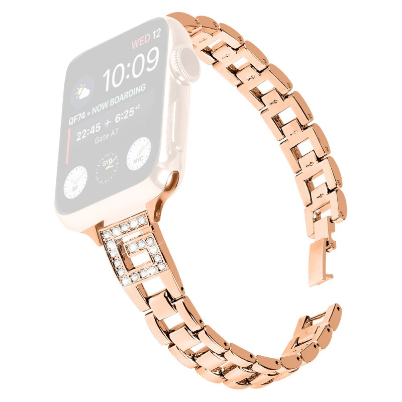 Pulseira para Apple Watch Series 46mm a 42mm / SE / Ultra 49mm Strass Elegance