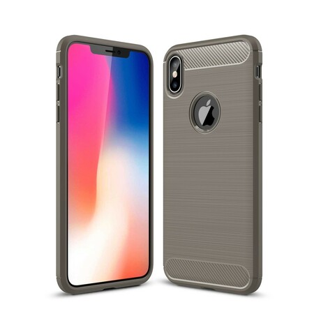 Capa de fibra de carbono escovada para iPhone XS Max