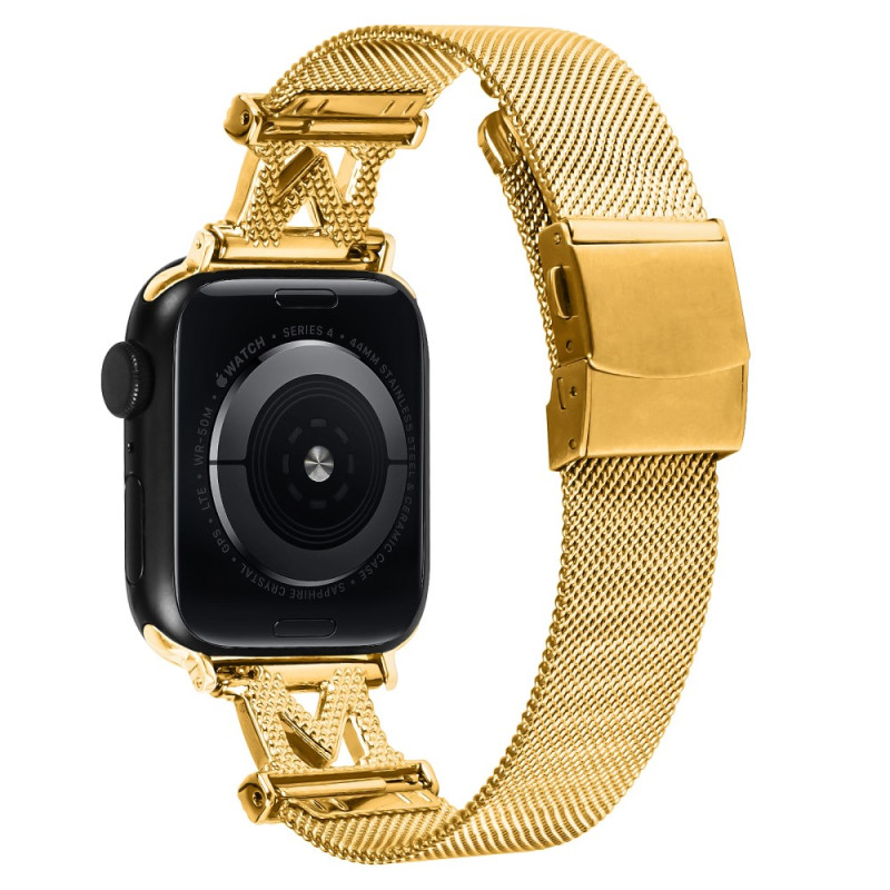 Pulseira para Apple Watch Series 46mm a 42mm / SE / Ultra 49mm Malha Milanaise com decoração Strass