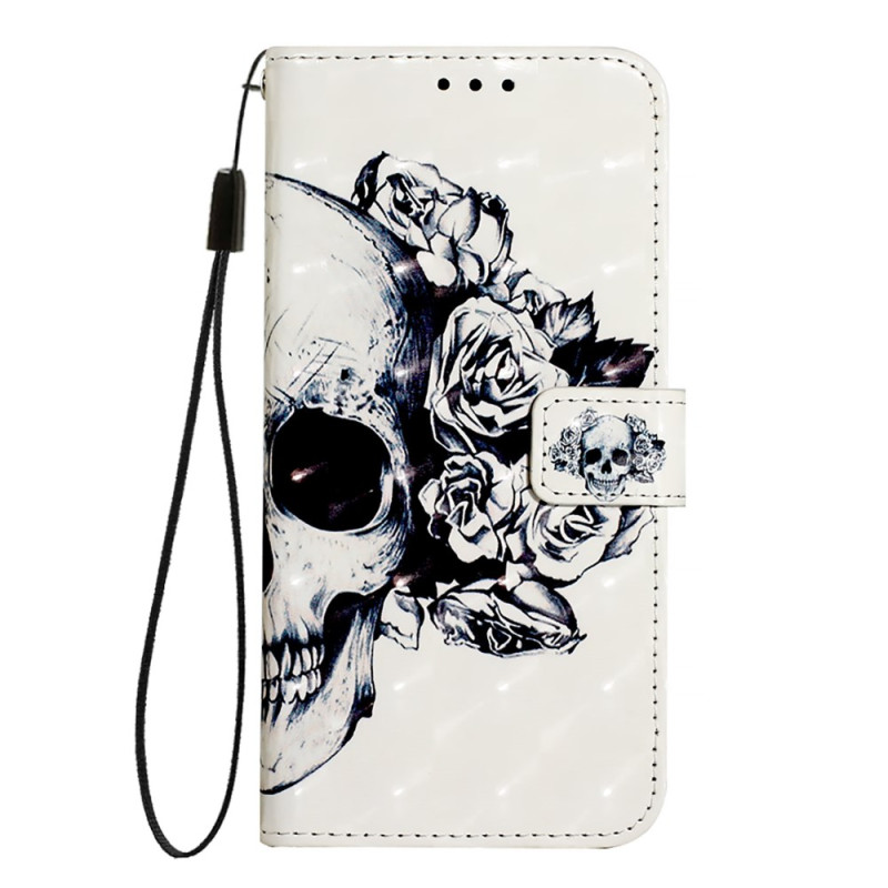 Capa de caveira em forma de flor para Xiaomi 14T