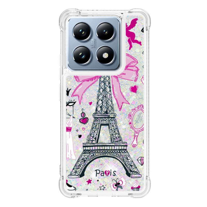 Capa para Xiaomi 14T / 14T Pro Glitter Torre Eiffel