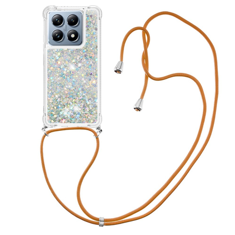 Capa com cordão brilhante para Xiaomi 14T / 14T Pro