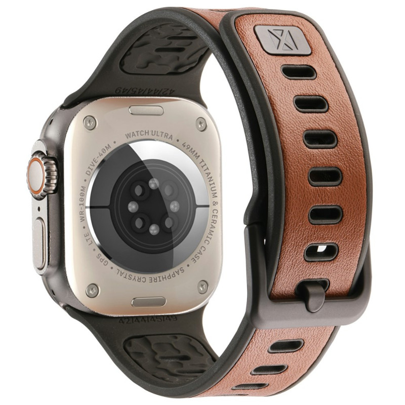 Pulseira para Apple Watch Series 46mm a 42mm / SE / Ultra 49mm Pulseira discreta em pele sintética