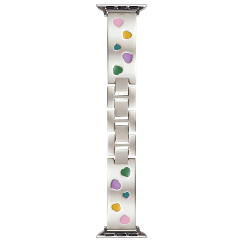 Apple Watch Band Series 46mm a 42mm / SE / Ultra 49mm Metal Heart Design