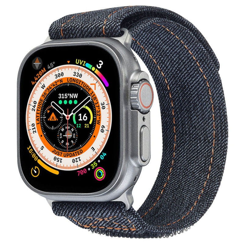 Pulseira para Apple Watch Series 46mm a 42mm / SE / Ultra 49mm Denim KALEBOL