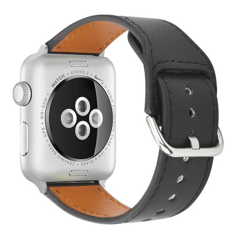 Pulseira para Apple Watch Series 46mm a 42mm / SE / Ultra 49mm Efeito de couro liso