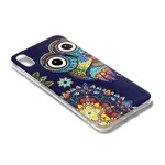 Capa iPhone XR Coruja Mandala Fluorescente