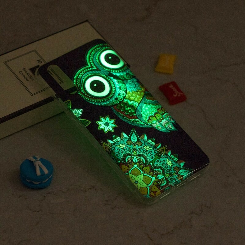 Capa iPhone XR Coruja Mandala Fluorescente