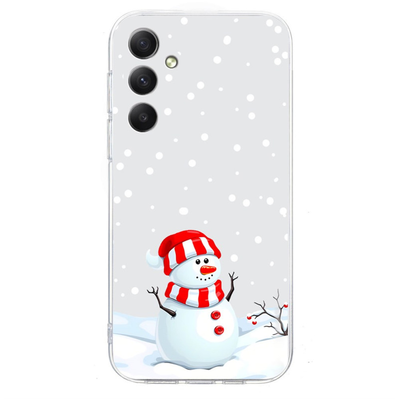 Capa boneco de neve para Samsung Galaxy S25 5G