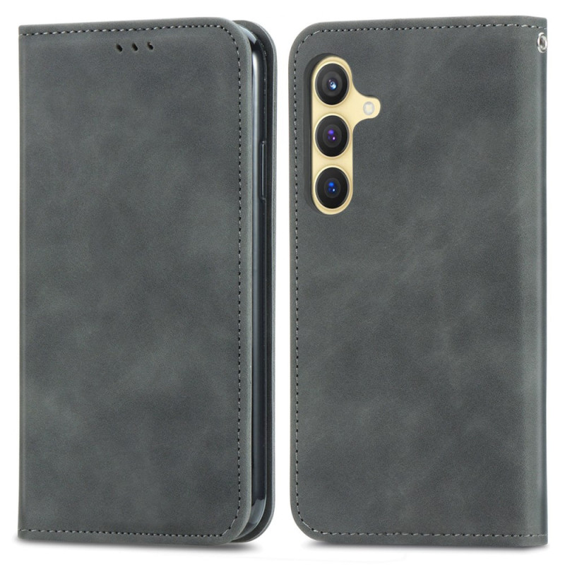 Capa Flip Cover Samsung Galaxy S25 5G Efeito Camurça