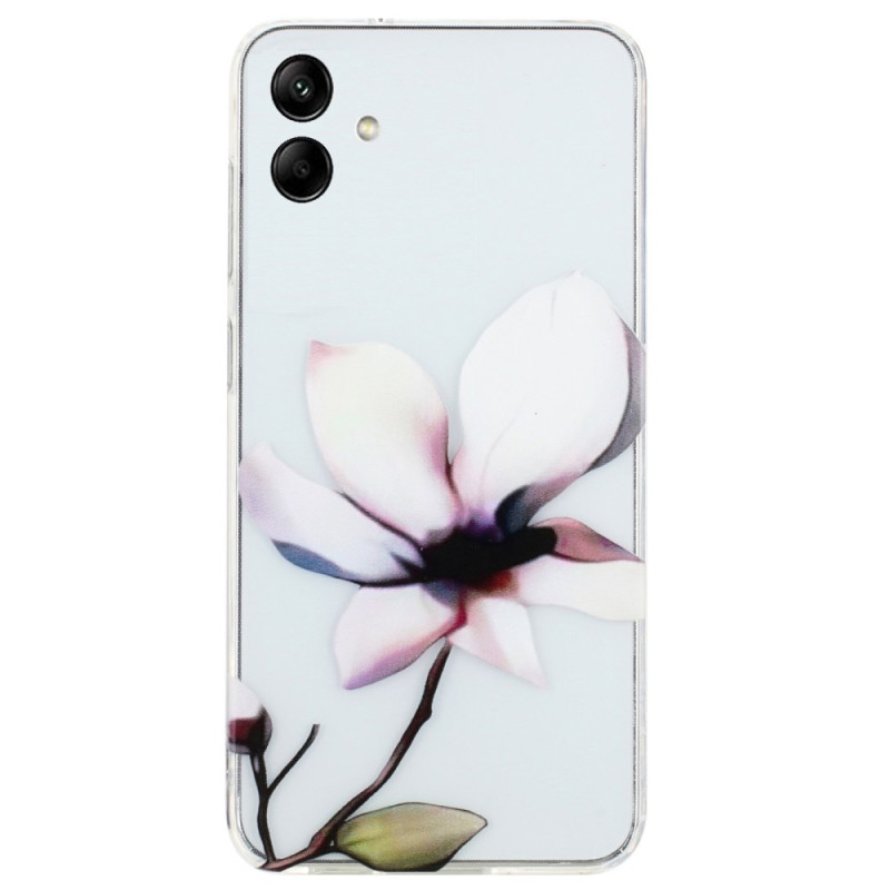 Capa flor branca para Samsung Galaxy A06