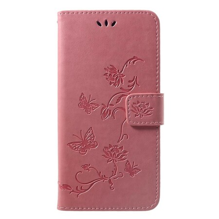 Capa Huawei P Smart Plus Borboletas e Flores com Bracelete