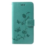 Capa Huawei P Smart Plus Borboletas e Flores com Bracelete
