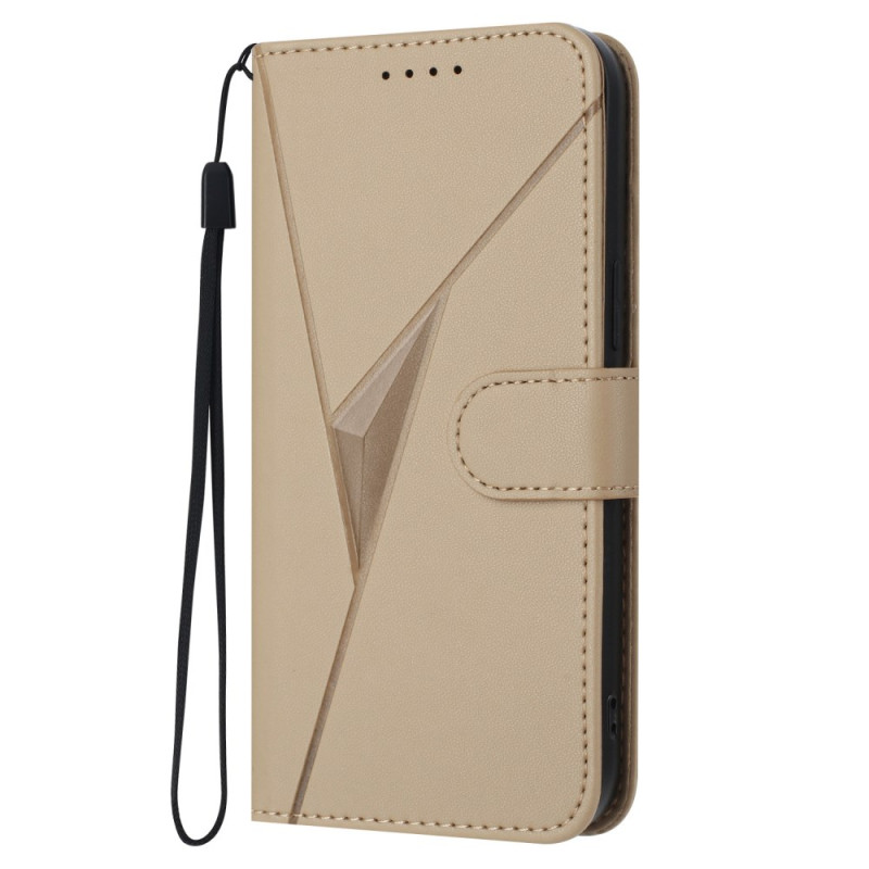 Capa para Samsung Galaxy A06 com padrão triangular e alça