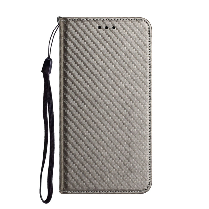 Capa Flip Cover Samsung Galaxy A06 Fibra de Carbono