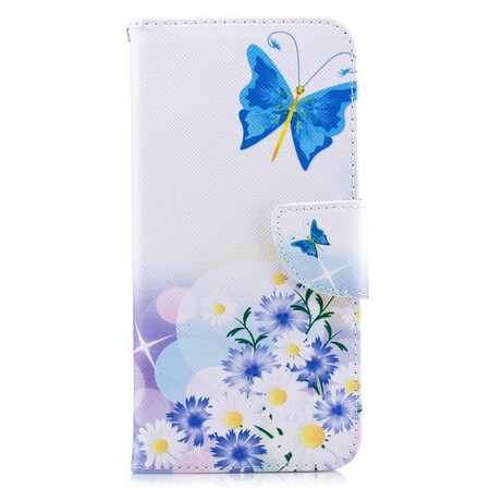 Capa Huawei P Smart Plus Borboletas e Flores Pintadas