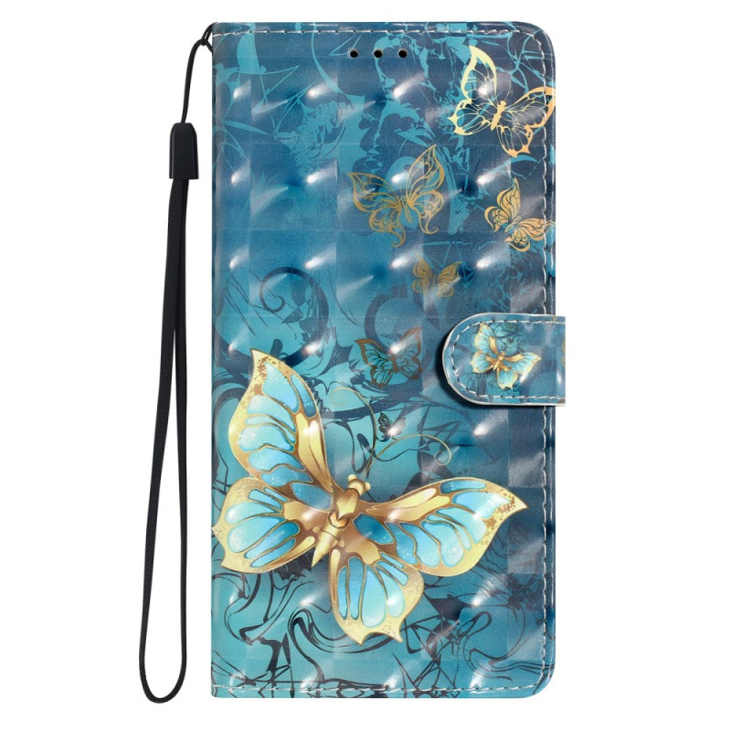 Capa para Samsung Galaxy A36 5G com fita adesiva 3D Butterflies