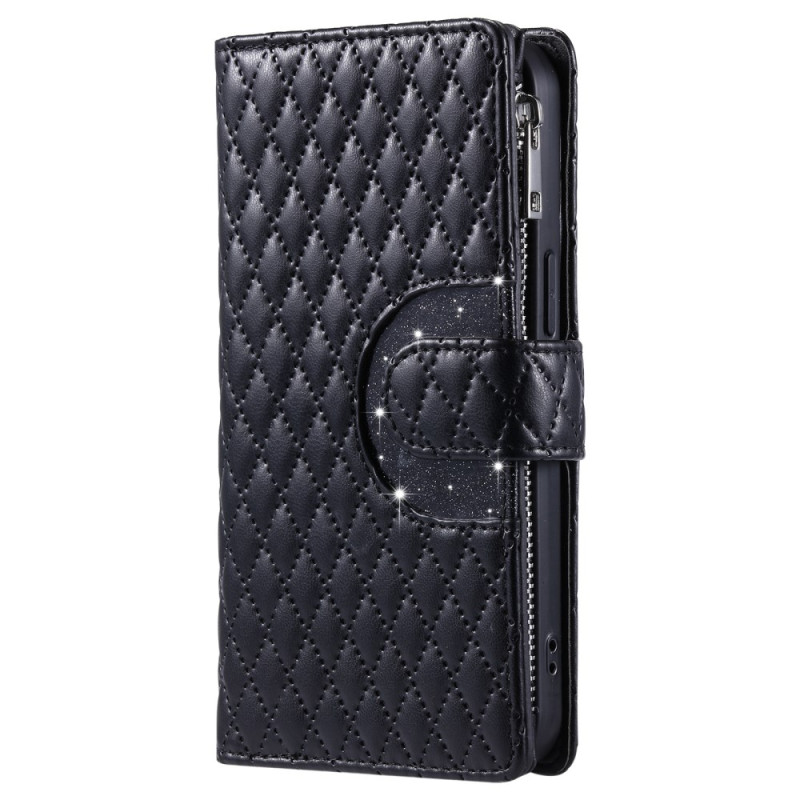 Capa acolchoada para Samsung Galaxy A36 5G com bolso com fecho