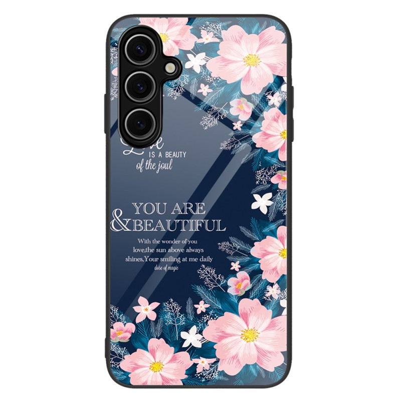 Capa de vidro temperado Samsung Galaxy A36 5G Padrão floral