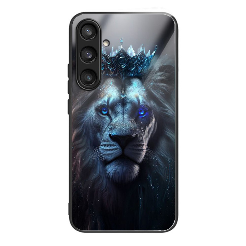 Capa de vidro temperado para Samsung Galaxy S25 5G Crowned Lion