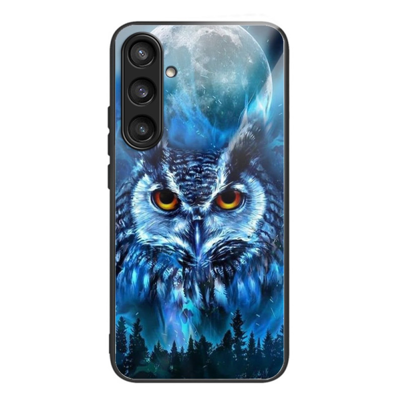 Samsung Galaxy S25 5G Capa de vidro temperado Owl Moon