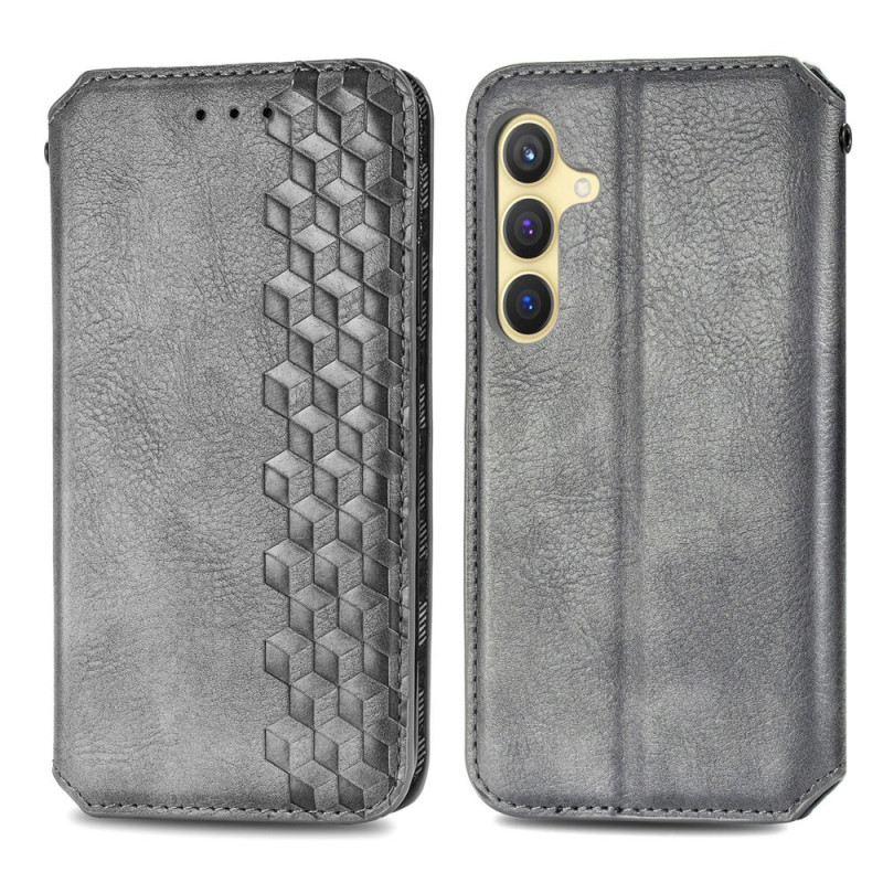 Capa Flip Cover Samsung Galaxy S25 5G Efeito Camurça Frisado