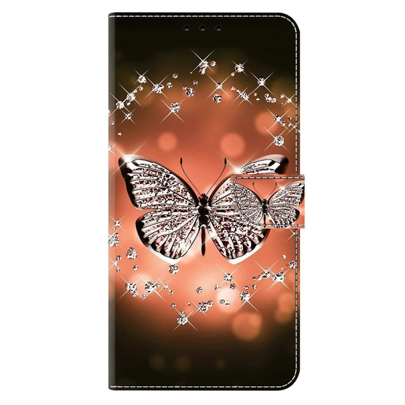 Capa borboleta de cristal para Samsung Galaxy S25 5G