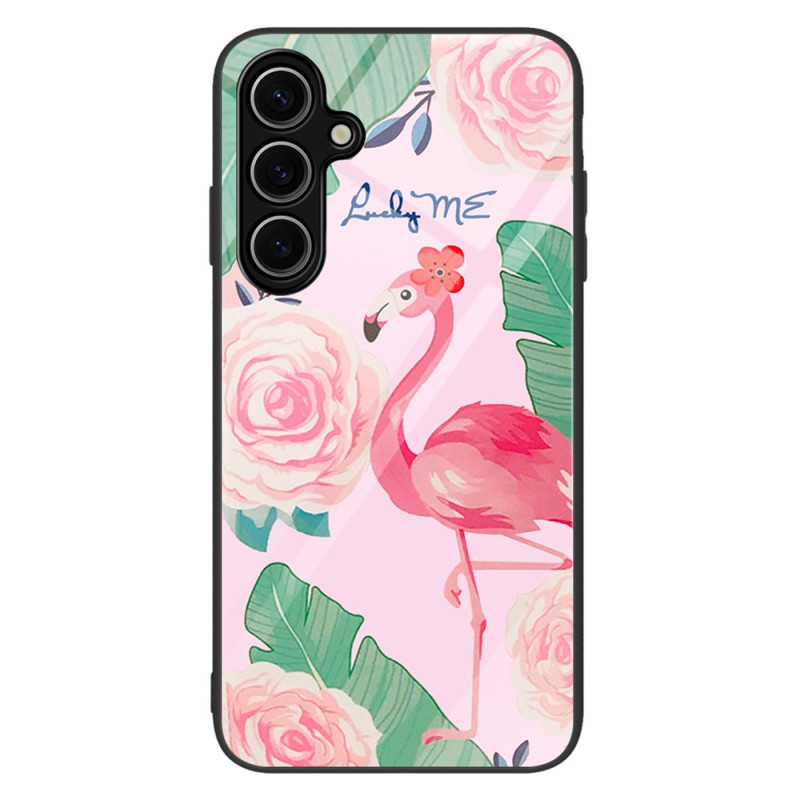 Capa de vidro temperado para Samsung Galaxy S25 5G Rosa Flamingo