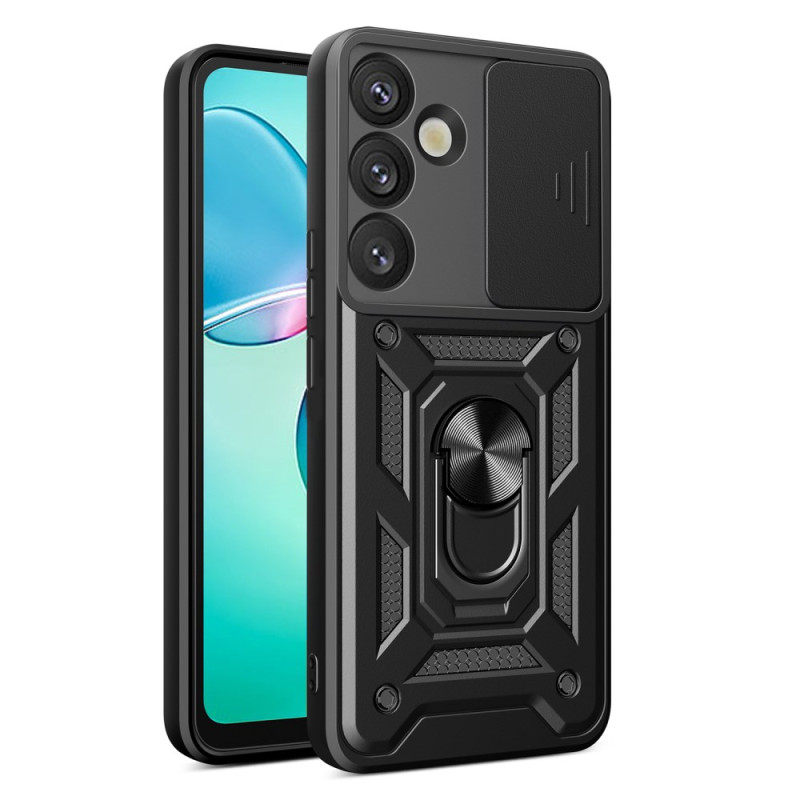 Capa deslizante para Samsung Galaxy S25 5G com câmara e suporte