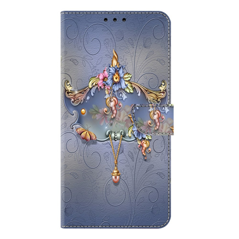 Capa com flor gravada para Samsung Galaxy S25 Plus 5G