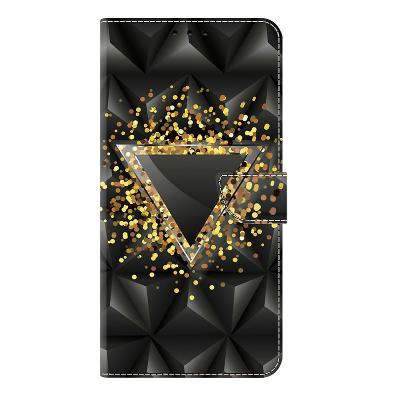 Capa triangular dourada para Samsung Galaxy S25 Plus 5G