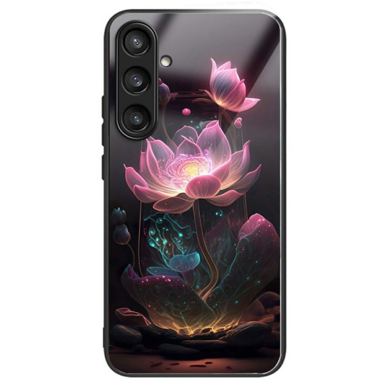 Capa de vidro temperado para Samsung Galaxy S25 Plus 5G Lotus