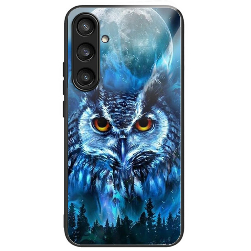 Capa de vidro temperado para Samsung Galaxy S25 Plus 5G Owl Moon