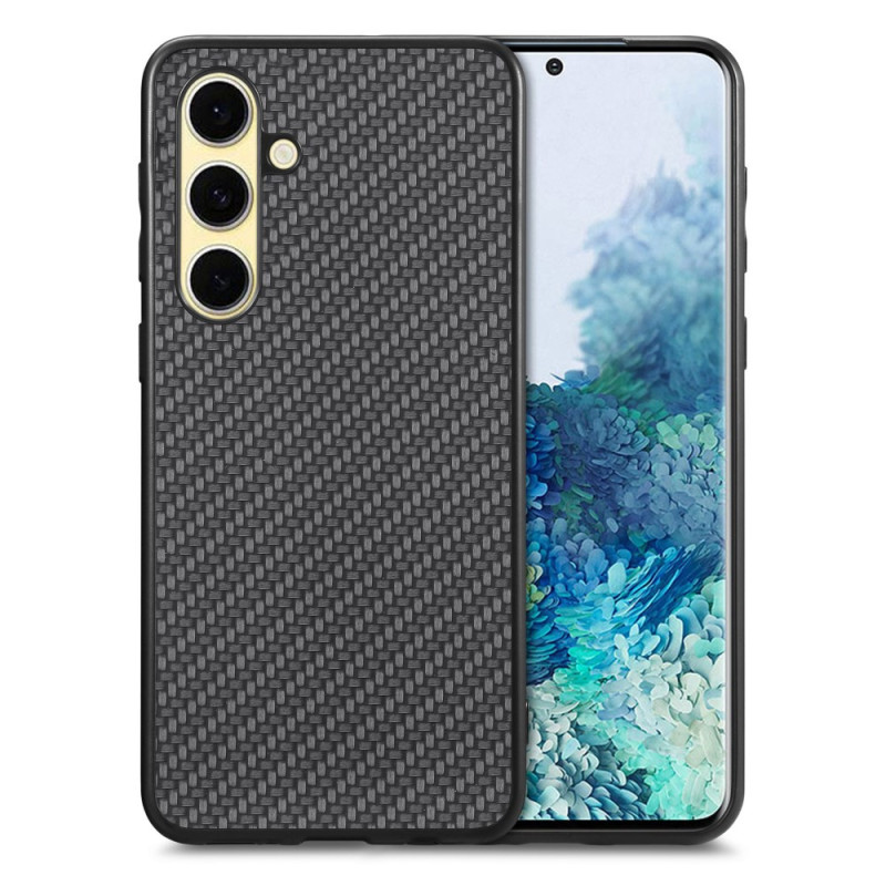 Capa para Samsung Galaxy S25 Plus 5G com textura de fibra de carbono