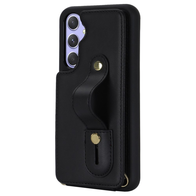 Capa para Samsung Galaxy S25 Plus 5G Suporte para cartão e correia