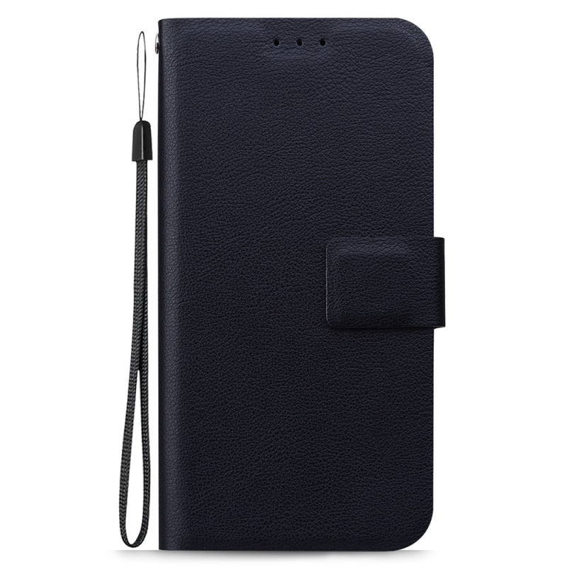 Capa Samsung Galaxy S25 Plus 5G Efeito de couro liso com correia