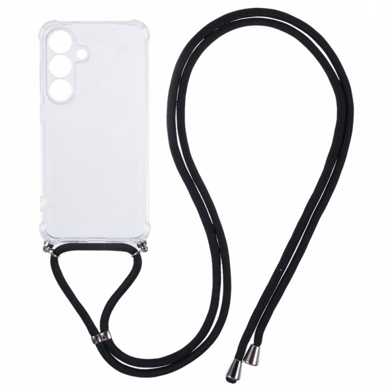 Capa transparente com cordão para Samsung Galaxy S25 Plus 5G