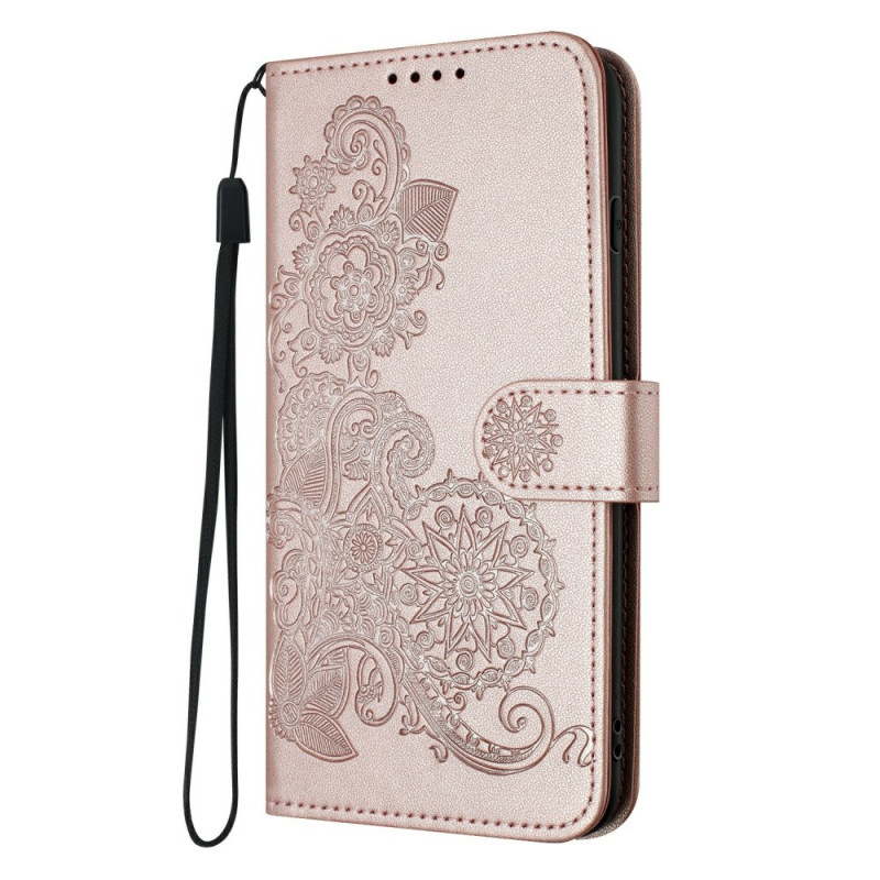 Capa para Samsung Galaxy S25 Plus 5G com fita de renda floral