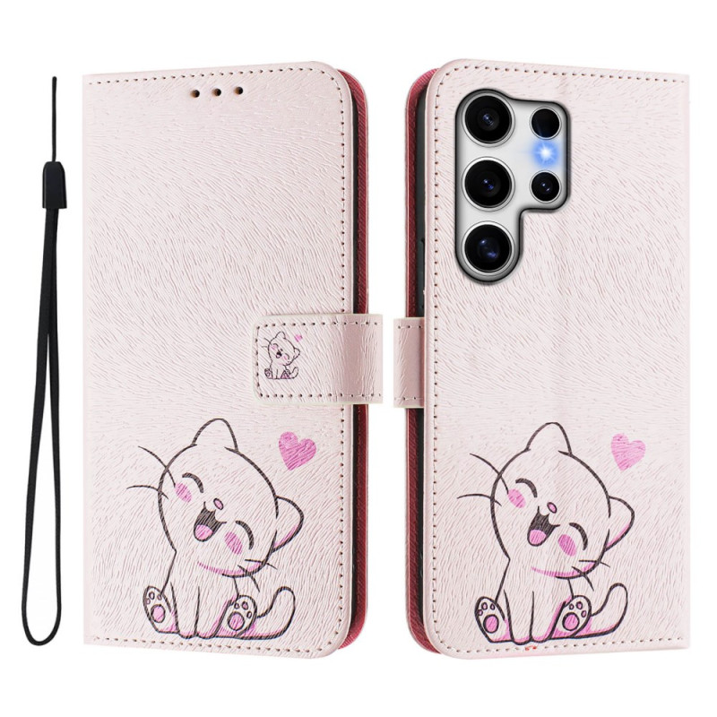 Capa Gato Fofo para Samsung Galaxy S25 Ultra 5G