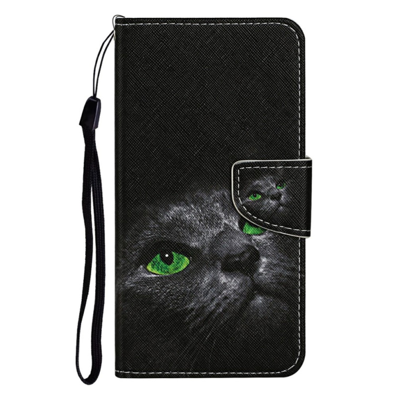 Capa para Samsung Galaxy S25 Ultra 5G Gato preto com olhos verdes