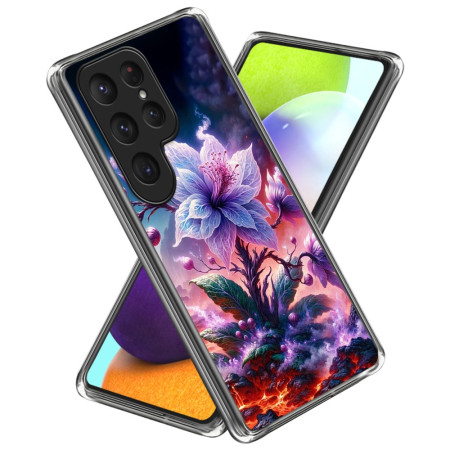 Capa flor roxa para Samsung...