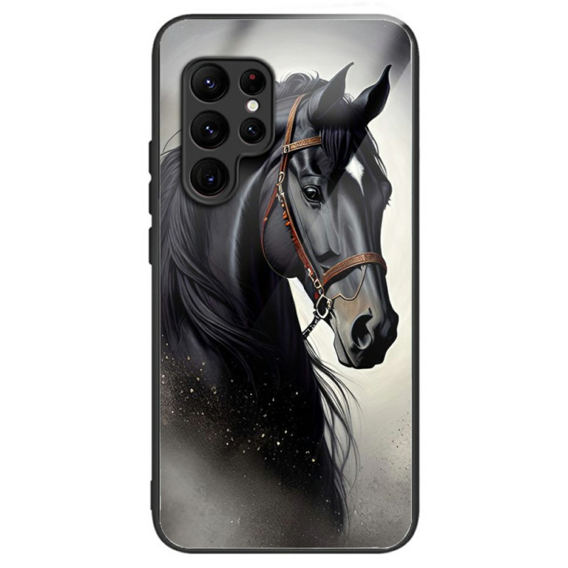 Capa para Samsung Galaxy S25 Ultra 5G em vidro temperado cinzento cavalo