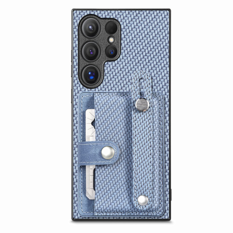 Capa para Samsung Galaxy S25 Ultra 5G Suporte para cartão e alça