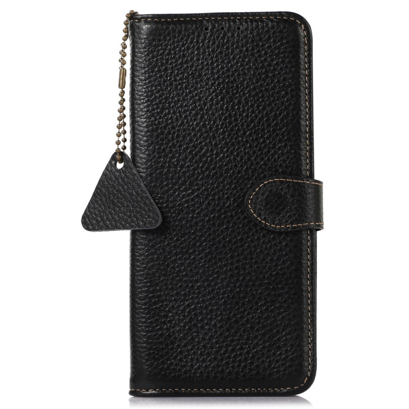 Capa de couro Lychee para Samsung Galaxy S25 Ultra 5G com fecho RFID